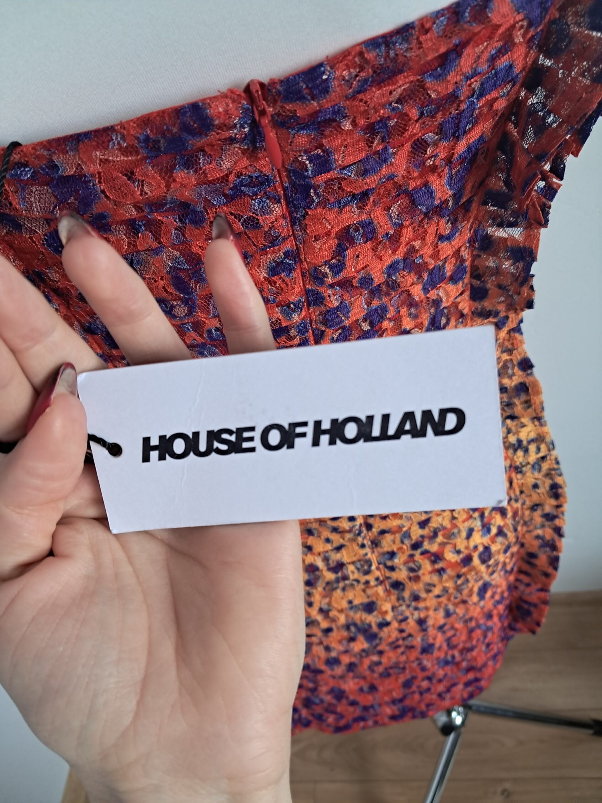 House of Holland – sukienka mini marszczona we wzory S 36 - obrazek 4