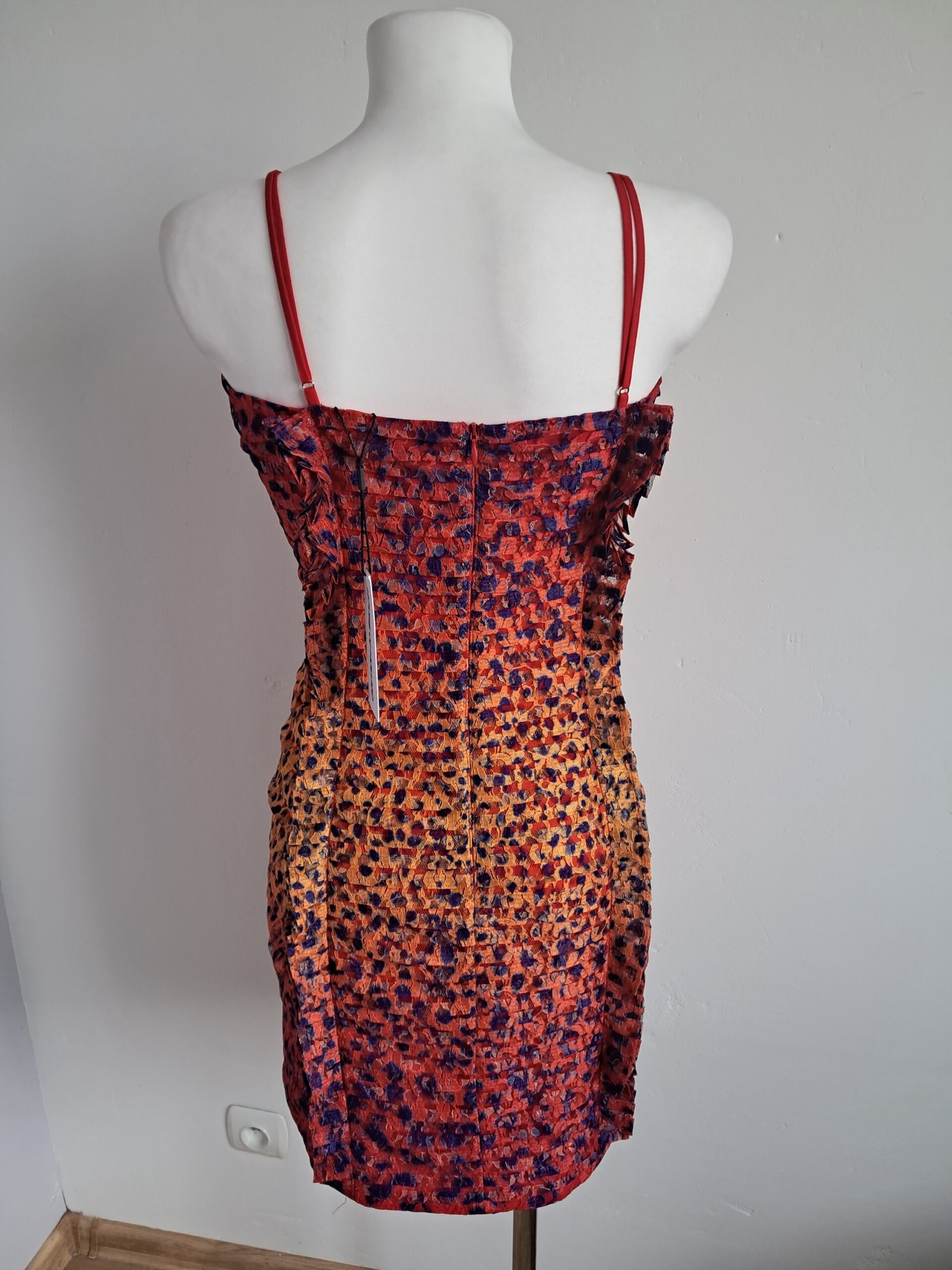 House of Holland – sukienka mini marszczona we wzory S 36 - obrazek 5