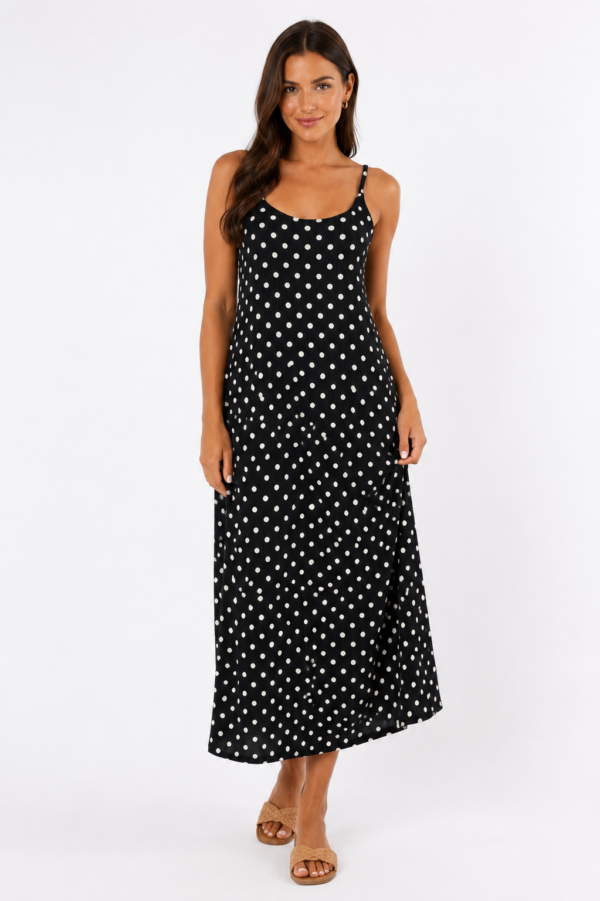 Długa sukienka bawełniana w groszki Originals – rozmiary M–XL