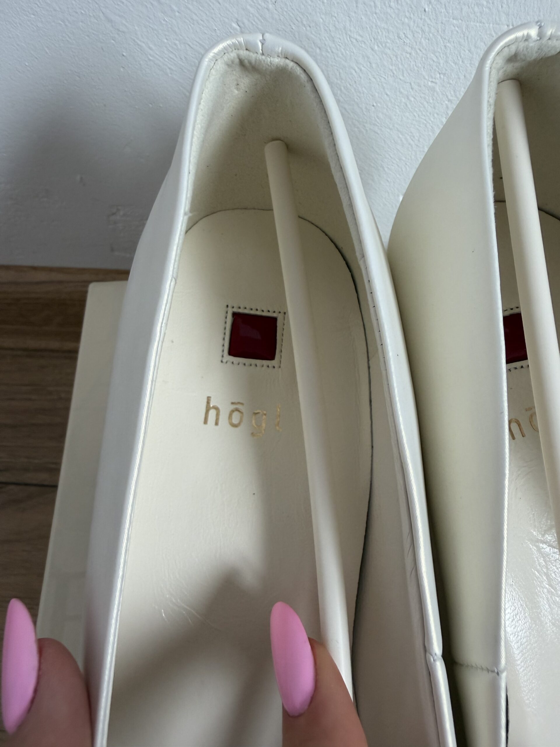 Högl skórzane czółenka damskie Pearl White perłowa biel r. 40 - obrazek 6