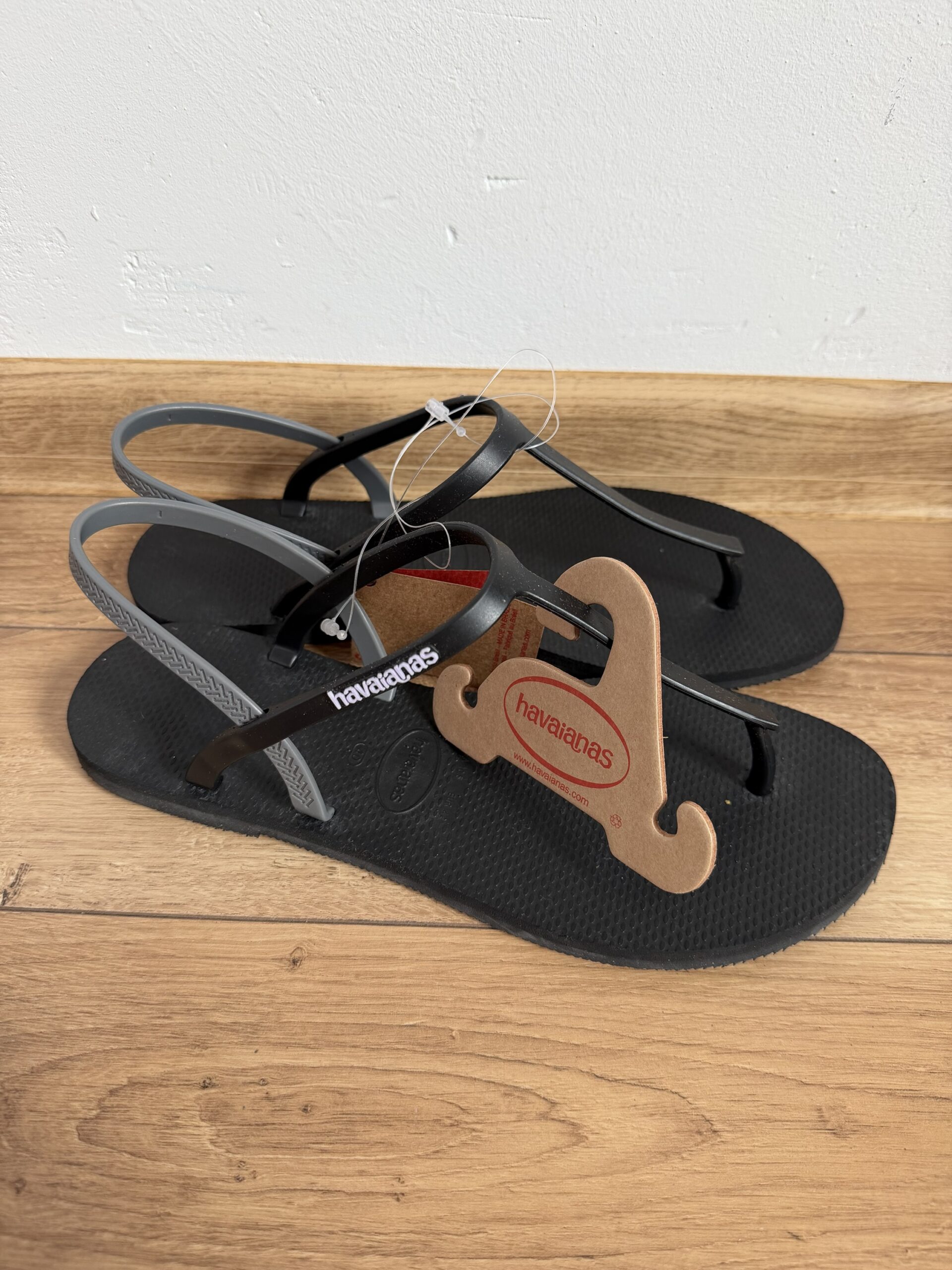 Havaianas sandały japonki z paskiem na piętę czarne r. 40 - obrazek 2