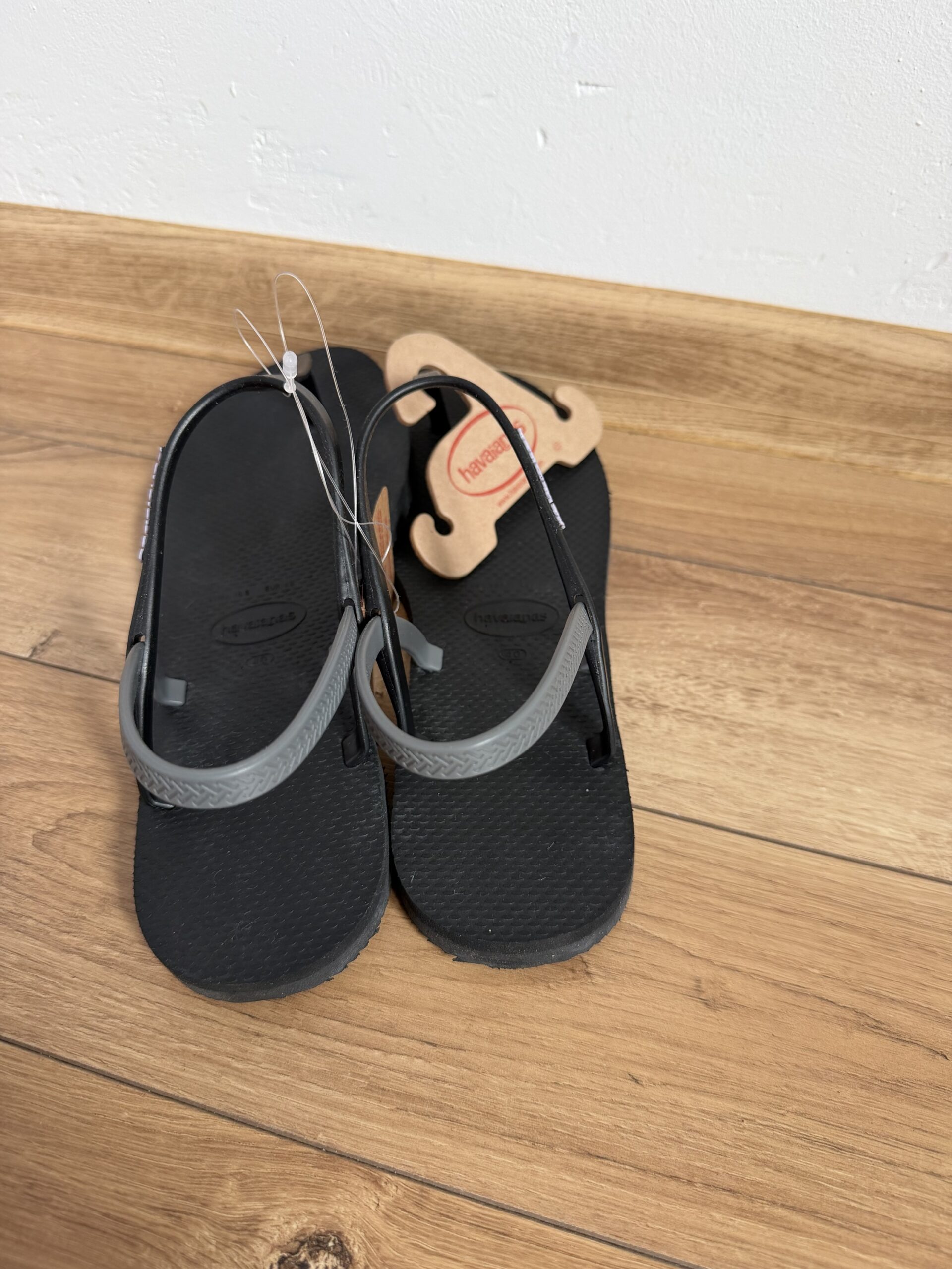 Havaianas sandały japonki z paskiem na piętę czarne r. 40 - obrazek 3