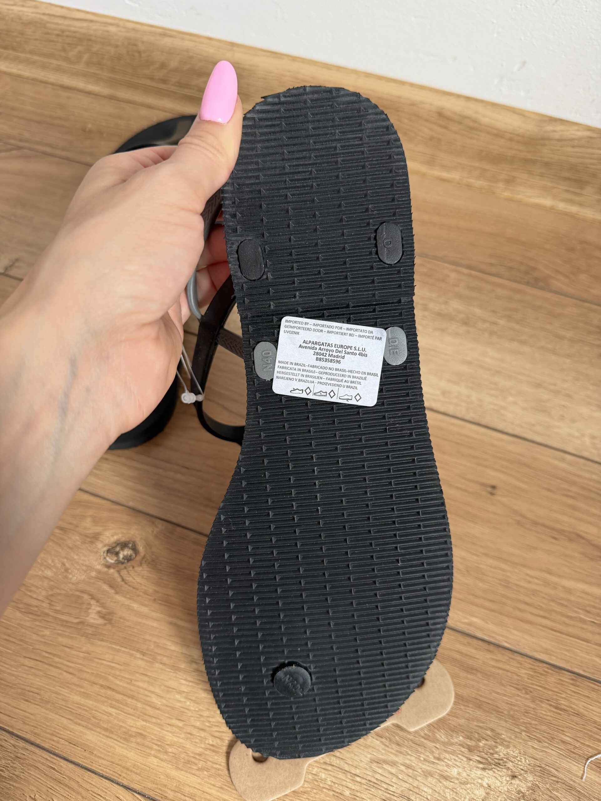 Havaianas sandały japonki z paskiem na piętę czarne r. 40 - obrazek 5