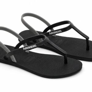 Havaianas sandały japonki z paskiem na piętę czarne r. 40