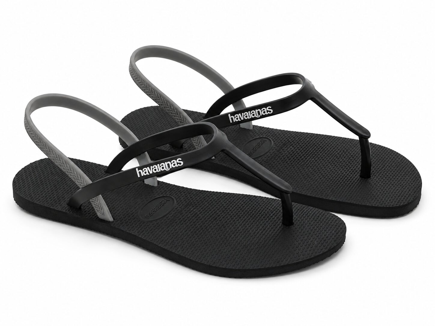 Havaianas sandały japonki z paskiem na piętę czarne r. 40