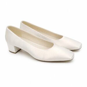 Högl skórzane czółenka damskie Pearl White perłowa biel r. 40