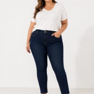 Jeansy damskie Curve Appeal granatowe 16W plus size - sugerowany rozmiar 3XL/4XL